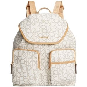 Calvin Klein White Hudson Monogram Backpack